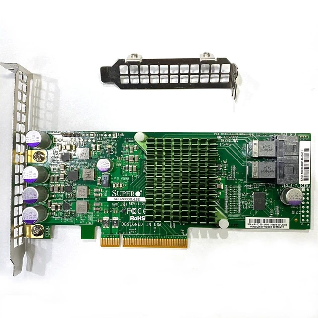 Alt view image 4 of 5 - SXTAIGOOD 9300-8i SAS3008 AOC-S3008L-L8E HBA JBOD with 2*SFF8643-SATA Cable