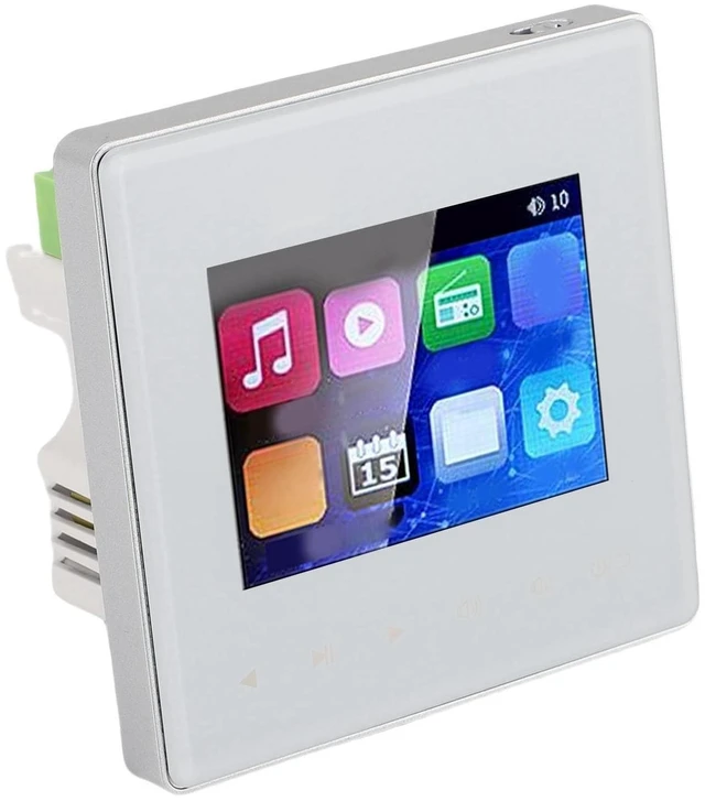 Main image of LUCKDANO Smart Bluetooth Wall Amplifier 2.8 Inch HD Touch Key with FM Radio Timing On Off Background Music Player Control Panel for Ceiling Speaker