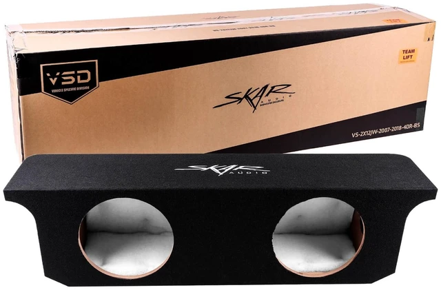 Main image of Skar Audio Dual 12" Subwoofer Enclosure Compatible with 2007-2018 Jeep Wrangler Unlimited (JK) 4-Door