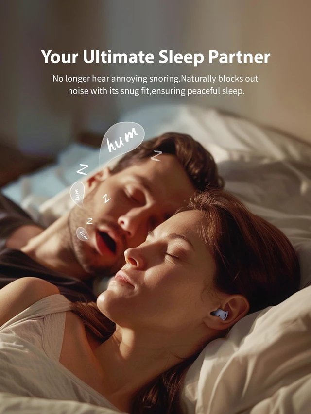 Alt view image 2 of 5 - DAGKHE Sleep Headphones, Invisible Sleep Earbuds for Side Sleepers (Purple)