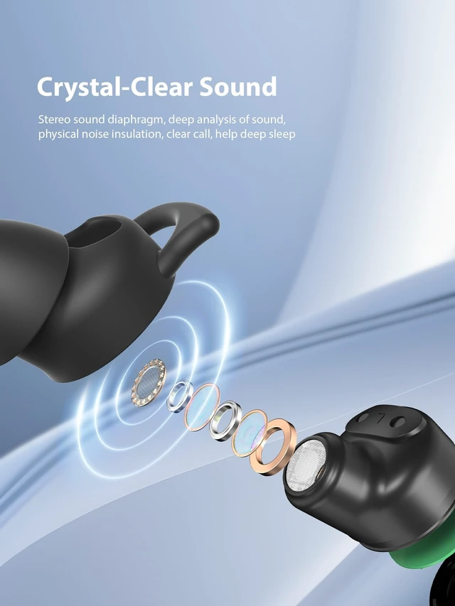 Alt view image 4 of 5 - DAGKHE Sleep Headphones, Invisible Sleep Earbuds for Side Sleepers (Purple)