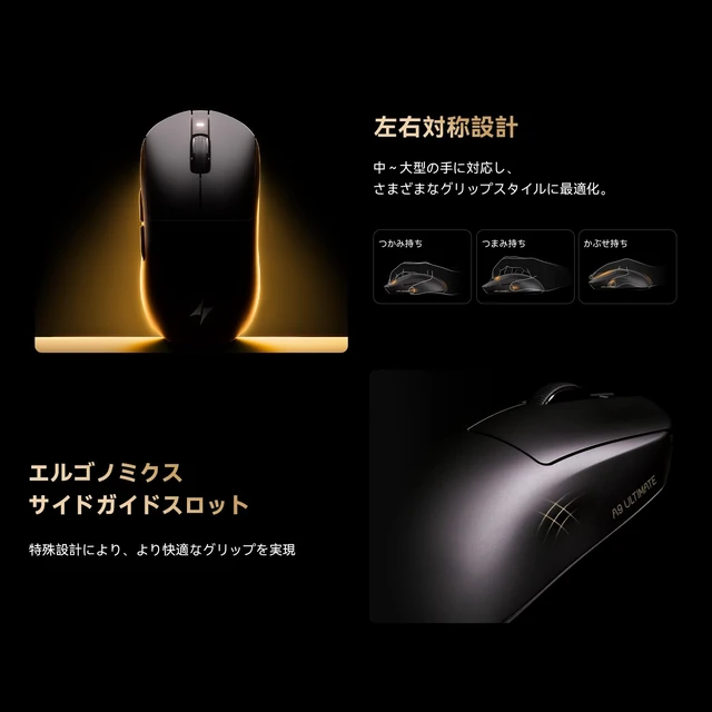 Alt view image 3 of 5 - ATK Dragonfly A9 MINI+ Wireless Gaming Mouse - Lake Green