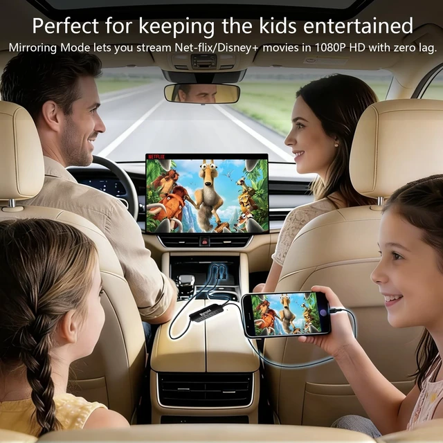 Alt view image 4 of 5 - Koogold Wireless CarPlay Adapter, Screen Mirroring Dongle, Voice Control