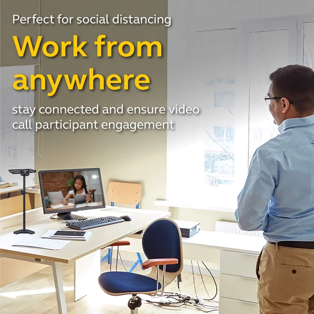 Alt view image 4 of 5 - Jabra PanaCast Intelligent 180 Panoramic-4K Huddle Room Video Camera Inclusive Video Conferencing Camera with Full Room Coverage, Easy to Set-Up Wide Angle Webcam for Streaming
