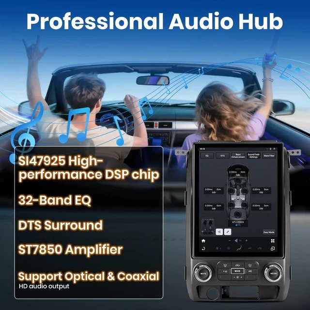 Alt view image 4 of 5 - Pyniro Car Radio Stereo for Ford F150 2009-2012