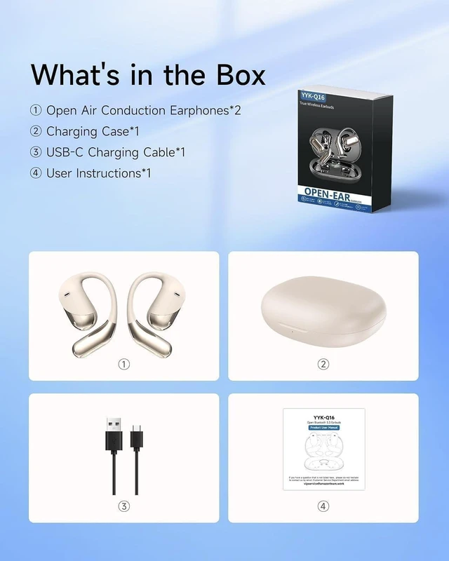 Alt view image 3 of 3 - Paekole OpenEar Headphones with AI RealTime Translation