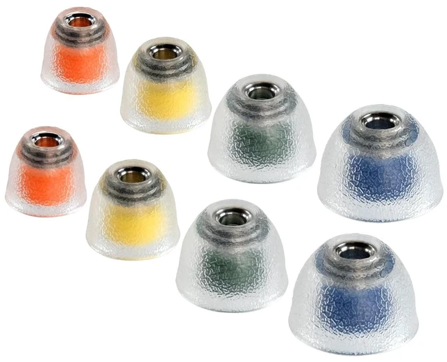 Alt view image 2 of 5 - TANGZU Tang Sancai Noble IEM Eartips, Replaceable Stainless Steel, Premium Hypoallergenic Liquid Silicone Ear Tips for in-Ear Monitors, Green Medium, 4 Pairs