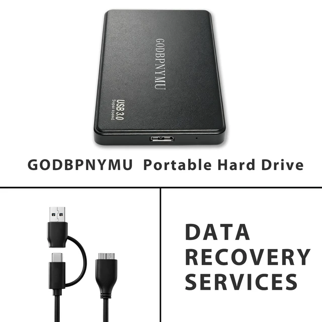 Alt view image 2 of 5 - GODBPNYMU 500GB External Hard Drive,Compact Portable Hard,USB 3.0/USB C