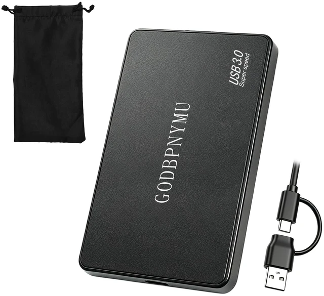 Main image of GODBPNYMU 500GB External Hard Drive,Compact Portable Hard,USB 3.0/USB C