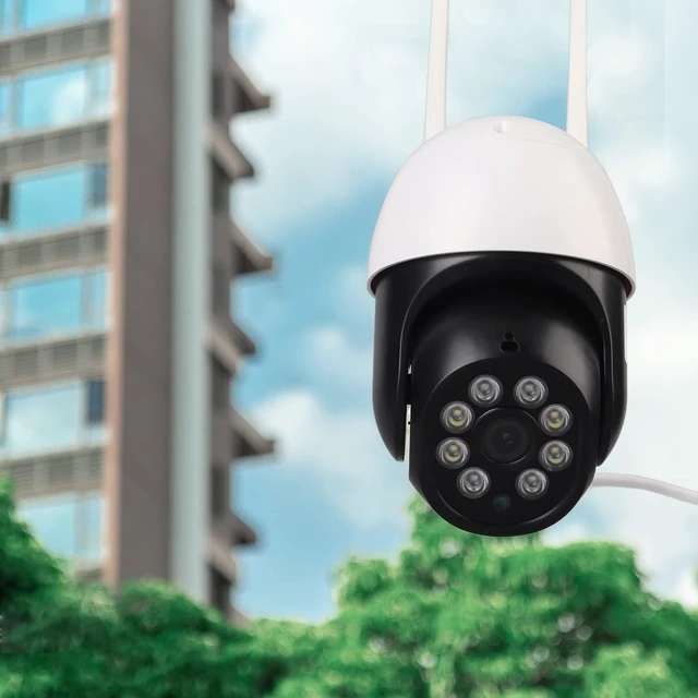 Alt view image 4 of 5 - Outdoor Security Camera Motion Detection 5MP 2 Way Talk 1080P Color Night Vision with Alarm 100-240V AI