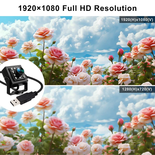 Alt view image 2 of 5 - ALPCAM 1080P Day & Night Vision USB Camera, IR Infrared Webcam for PC