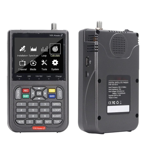 Alt view image 5 of 5 - Hilitand Satellite Finder Meter Finder Meter for Dish Network FTA Built in Battery LCD Screen for Adjusting Sat TV Dish