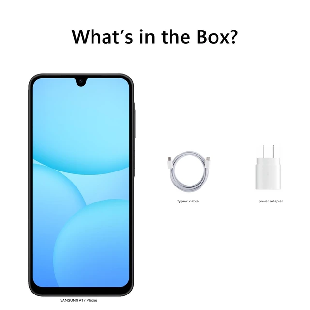 Alt view image 3 of 3 - Samsung Galaxy A17 5G Unlocked ^^ 8GB RAM + 256GB Storage ^^ 6.7" AMOLED 90Hz ^^ 50MP Triple Camera ^^ International Version Unlocked for T-Mobile & Global ^^ 5000mAh Battery Black with 25W Fas