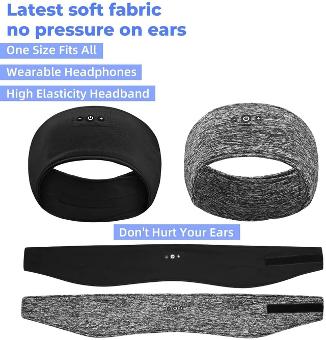Alt view image 5 of 5 - ASIILOVI Sleep Headphones, Adjustable Headband Headphones, Wireless Bluetooth Headband with Stereo Speakers, Headband Headphones for Sleeping, Running, Insomnia, Cool Gadgets Tech Presents