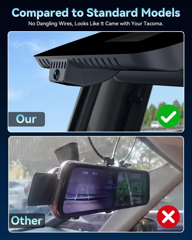 Alt view image 4 of 5 - OVAMAN OEM-Fit Dash Cam for Tacoma & HybridB2024-2026