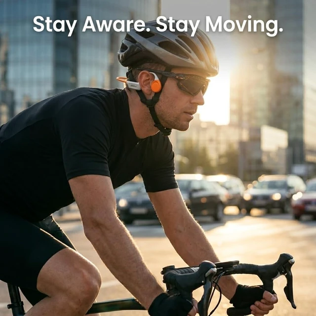 Alt view image 2 of 5 - Open Ear Headphones for Running, Cycling & Sports, Bluetooth 6.0 Wireless Headphones with 13H Playtime, IP68 Sweatproof Design, Lightweight 32g Sport Headphones for Gym, Workout & Outdoor Adven