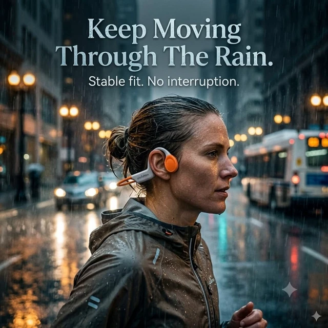 Alt view image 5 of 5 - Open Ear Headphones for Running, Cycling & Sports, Bluetooth 6.0 Wireless Headphones with 13H Playtime, IP68 Sweatproof Design, Lightweight 32g Sport Headphones for Gym, Workout & Outdoor Adven