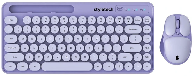 Alt view image 2 of 5 - styletech MK520 Wireless Keyboard & Mouse Bundle, PC Compatible - Lavender