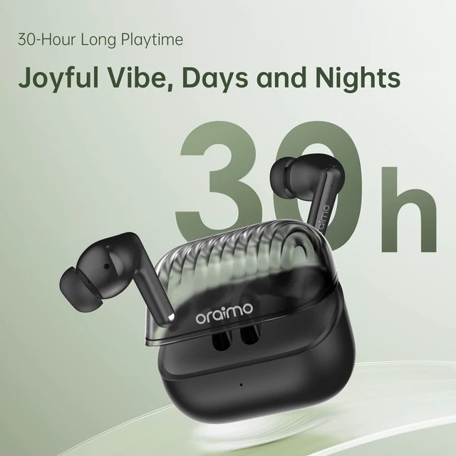 Alt view image 5 of 5 - Oraimo SpaceBuds Neo Wireless Earbuds Bluetooth 5.4 in Ear Headphones, Bluetooth Ear Buds Built-in Microphone, Clear Talk, Immersive Game Mode, Comfortable Fit, App Control, 30H Playtime, Black