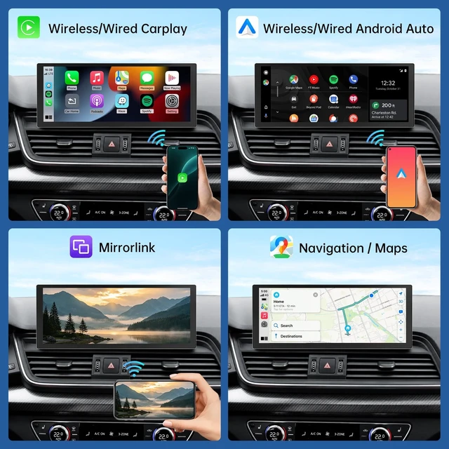 Alt view image 5 of 5 - Road Top 10.25" Ultra-Narrow CarPlay Screen for Audi Q5 MIB2 (2018-2019)