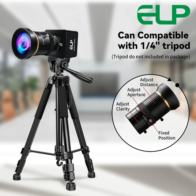 Alt view image 5 of 5 - ELP High Speed Global Shutter USB3.0 Zoom Camera, 720P/200fps, 1200P/120fps, 5-50mm 10X Zoom Webcam, USB3.0/2.0 Manual Focus Lightburn Cameras for Windows, Linux, Mac, Pi