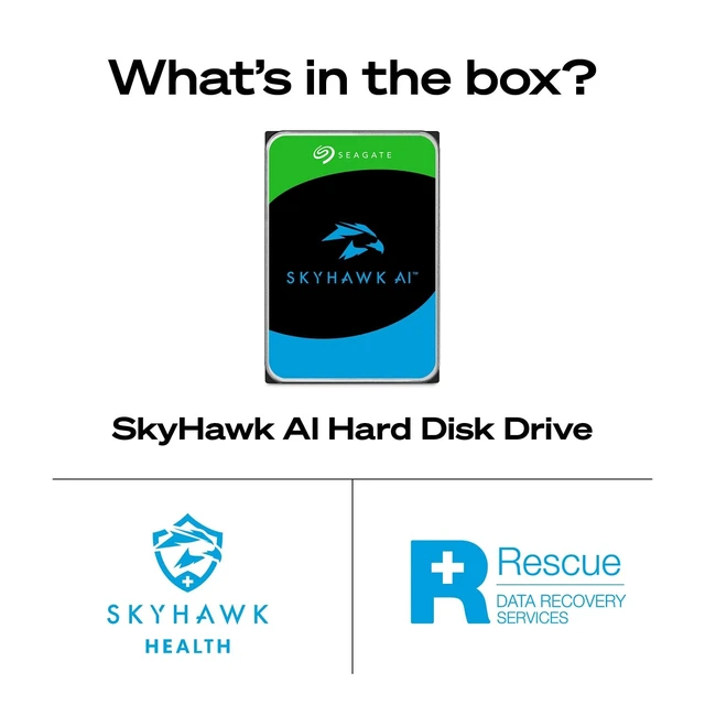 Alt view image 2 of 5 - Seagate Skyhawk AI 8TB Video Internal Hard Drive HDD 3.5 Inch SATA 6Gb/s 256MB Cache for DVR NVR Security Camera System with in-house Rescue Services (ST8000VEZ01)