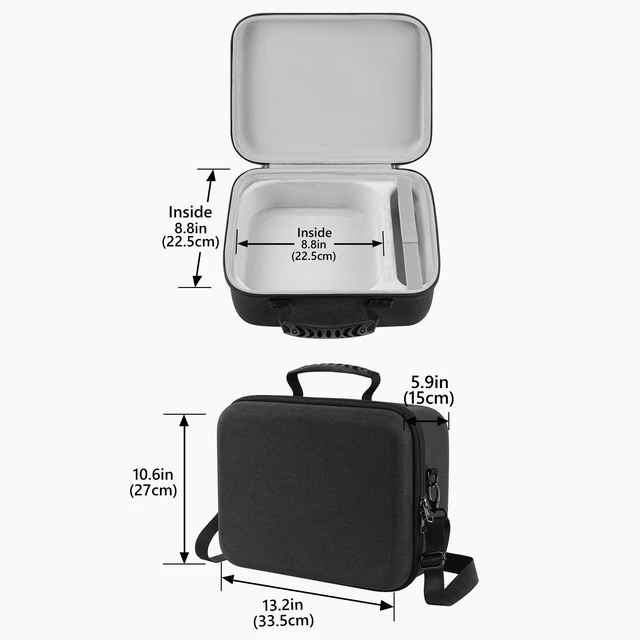 Alt view image 5 of 5 - GEEKRIA Hard Shell Travel Case Compatible with ONOAYO ONO5Pro, Outdoor 4K Projector Carrying Bag (Dark Grey)