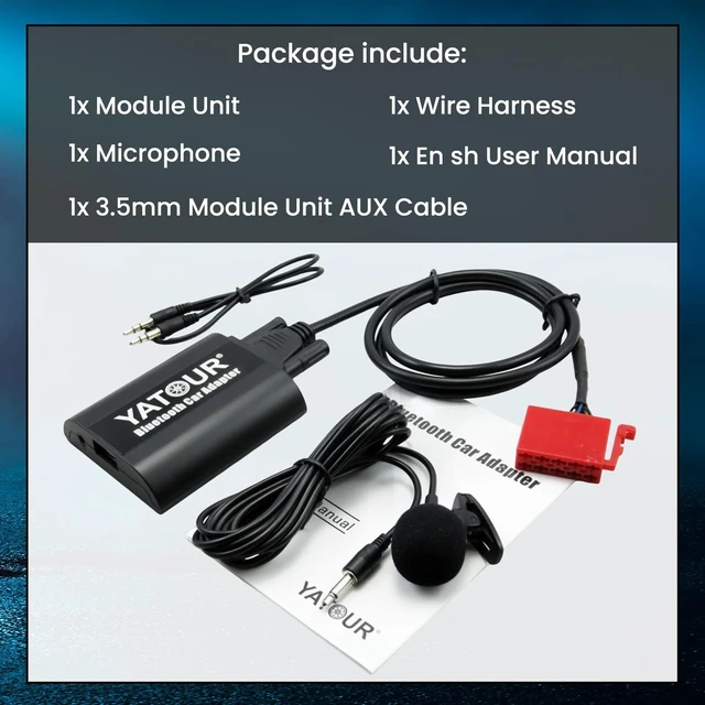 Alt view image 3 of 5 - MB Car Bluetoot-h Adapter, Digital Car Stereo Aux Interface with Charging 3.5mm Music Input Port for All Model 1994-1998, B C CL CLS E S SL SLK SLS Class W203 W209 W202(BTA-MB)