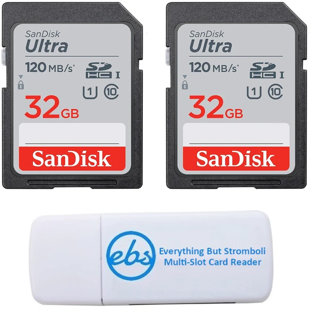 Main image of SanDisk UHS-I Ultra Class 10 32GB Memory Card 2 Pack SDSDUN4-032G-GN6IN