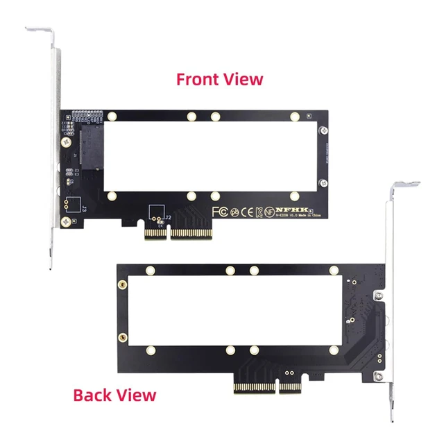 Alt view image 4 of 5 - NGFF PCI-E 4.0 4X Host to NVMe Ruler 1U GEN-Z EDSFF Adapter 9.5mm 15mm 25mm Thickness Short SSD E1.S with Heat Sink PM9A3 PM9D3 P5801X Carrier