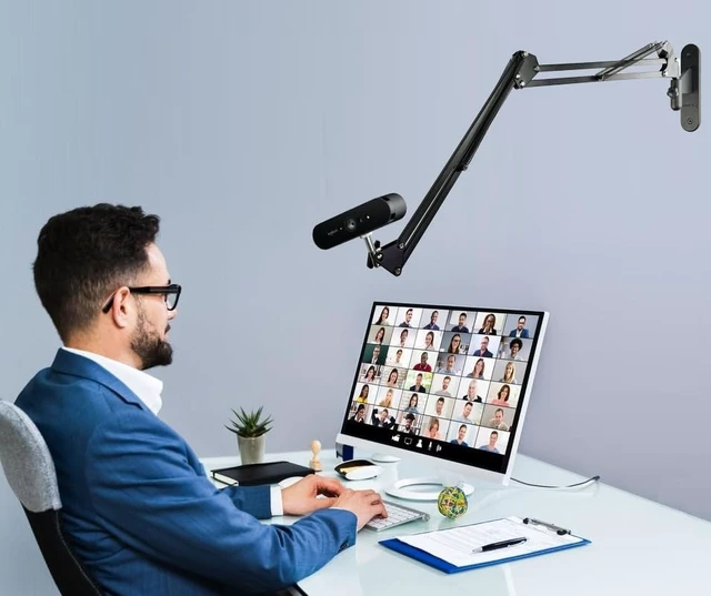 Alt view image 4 of 5 - AYIZON Upgraded Webcam Wall-Mount Holder Stand for Logitech C920x C922x C930e StreamCam C925e C615,MX-Brio,Brio 4K, Brio 500 Webcams