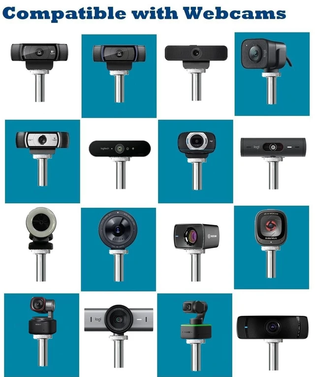 Alt view image 3 of 5 - AYIZON Upgraded Webcam Wall-Mount Holder Stand for Logitech C920x C922x C930e StreamCam C925e C615,MX-Brio,Brio 4K, Brio 500 Webcams