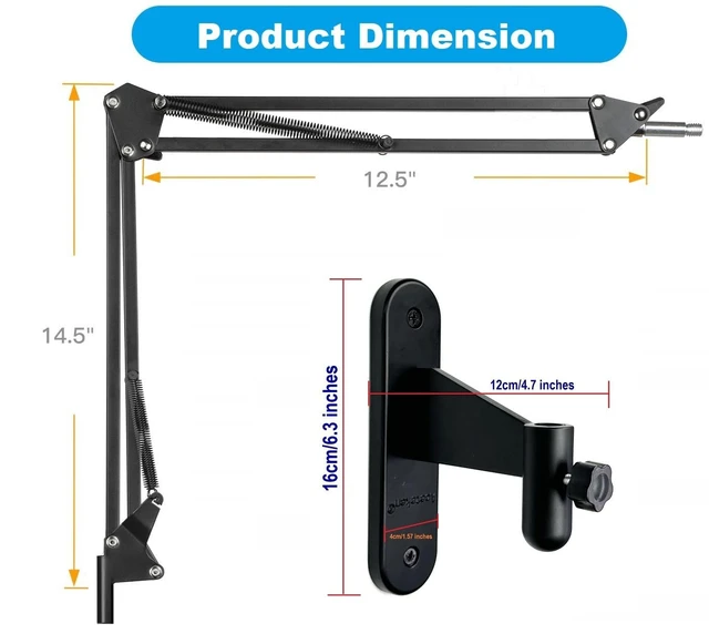 Alt view image 5 of 5 - AYIZON Upgraded Webcam Wall-Mount Holder Stand for Logitech C920x C922x C930e StreamCam C925e C615,MX-Brio,Brio 4K, Brio 500 Webcams