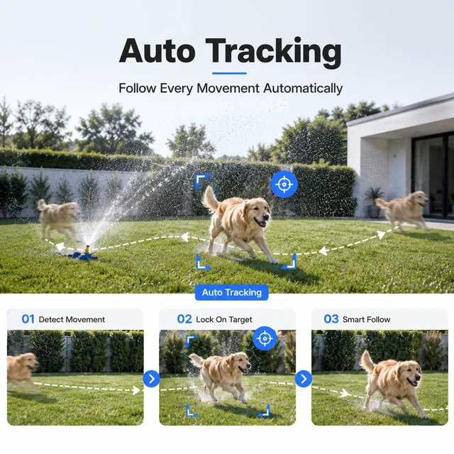 Alt view image 3 of 5 - Dual Lens Security Camera Outdoor, 6MP 5GHz WiFi Cameras for Home Security