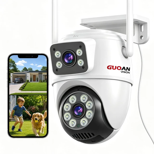 Main image of Dual Lens Security Camera Outdoor, 6MP 5GHz WiFi Cameras for Home Security