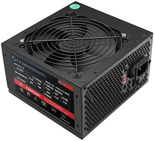 Main image of 800W Power Supply 80 Plus Gold PSU ATX Non Modular with 115/230V Switch