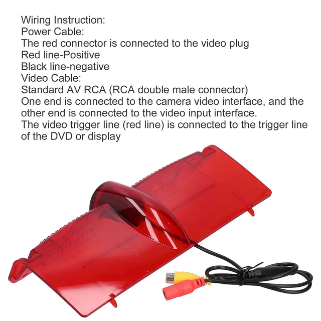 Alt view image 3 of 5 - Third Brake Light Backup Camera, High Resolution Rear View Camera, Wide Viewing Angle, Fit for Chevy Express Van 2003-2017