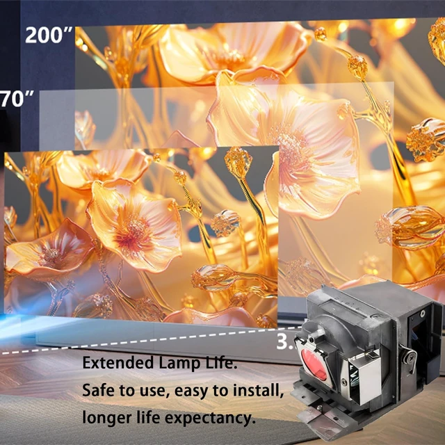 Alt view image 3 of 5 - Qexudu 5J.JDP05.001/PK-L3715U/RLC-103 Replacement Projector Lamp Bulb for BENQ SU922 SW921 SX920 DW921 MH760 for ViewSonic PG800HD PG800W PG800X VS17082 for JVC LX-FH50 LX-WX50 with Housing