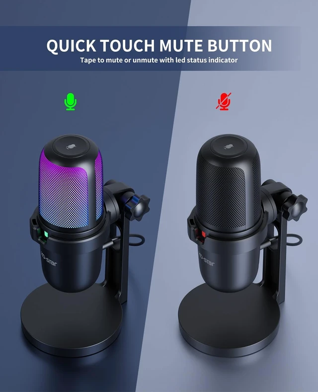 Alt view image 4 of 5 - Ko-Star USB Condenser Microphone, Gaming Streaming Mic for PC & Podcast