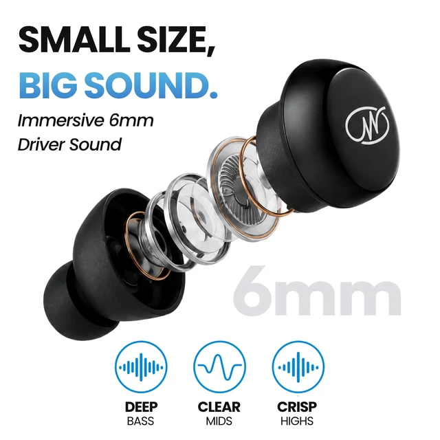 Alt view image 2 of 5 - WALLA SOUND WallaBuds Pro Dot Earbuds - Wireless Bluetooth 5.3 Earbuds for Sleeping, Side Sleepers & Small Ears, Mini in-Ear Buds, USB-C Charging Case, 28-Hour Playtime, IPX4 Water Resistant