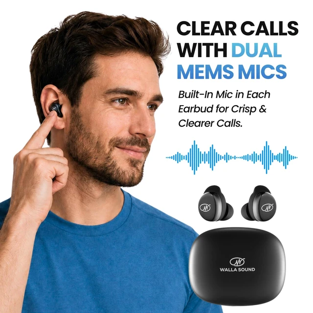 Alt view image 4 of 5 - WALLA SOUND WallaBuds Pro Dot Earbuds - Wireless Bluetooth 5.3 Earbuds for Sleeping, Side Sleepers & Small Ears, Mini in-Ear Buds, USB-C Charging Case, 28-Hour Playtime, IPX4 Water Resistant