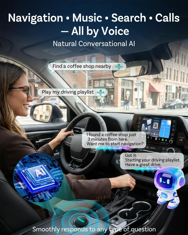Alt view image 2 of 5 - OTTOCAST P3 Pro Android 13 AI Box for CarPlay Android Auto Wireless