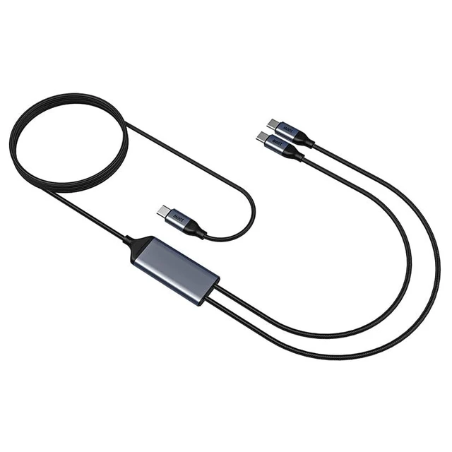 Alt view image 4 of 5 - OMNIHIL 3.2FT USB-C Splitter Cable Compatible with Anker Magnetic Portable Charger 5K Model: A1610