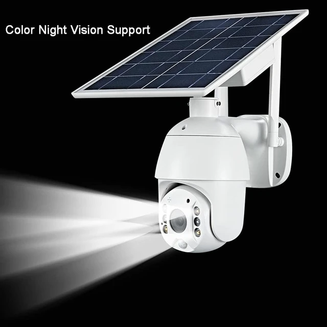 Alt view image 3 of 5 - Alptop 100% Wire-Free Wireless Rechargeable Battery Solar Powered Outdoor 1080P Pan Tilt WiFi Security Camera PIR Motion Recording Two-Way Audio IP65 Weatherproof Night Vision Built-in SD Slot