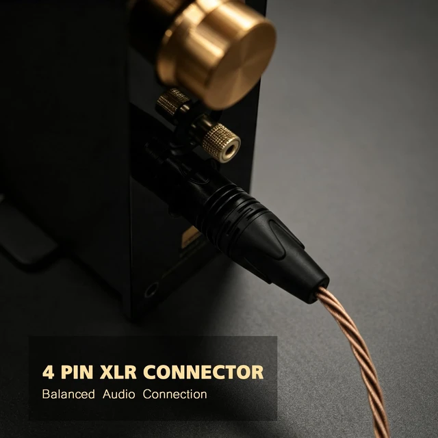 Alt view image 5 of 5 - Elihp Headphone Cable, Dual Mini XLR to XLR Balanced Cable, Square Core Copper & High Purity Copper, Compatible with Audeze LCD-X LCD-2 LCD-3 ZMF Auteur