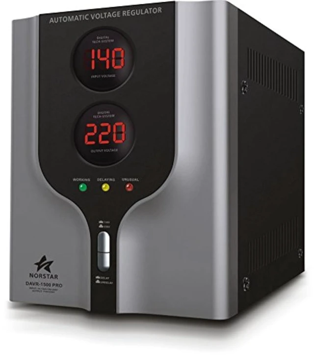 Main image of Norstar DAVR-1500 1500 Watt 110/120 to 220/240 or 220/240 to 110/120 Step UP and Down Voltage transformer and Automatic Voltage Regulator Stabilizer