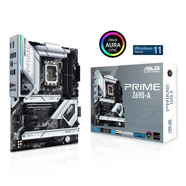 Alt view image 2 of 5 - ASUS Prime Z690-A LGA 1700(Intel 12th) ATX Motherboard (16+1 DrMOS,PCIe 5.0,DDR5,4X M.2, Intel 2.5 Gb LAN,USB 3.2 Gen 2 Front Panel Type-C,Thunderbolt 4,Aura Sync RGB Lighting)