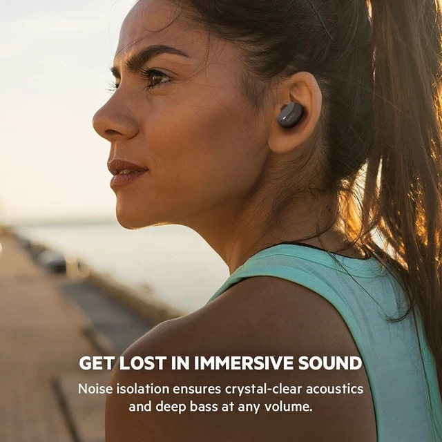 Alt view image 5 of 5 - Belkin SoundForm True Wireless Earbuds, Bluetooth Headphones with Microphone, Touch Controls, IPX5 Sweat & Splash Resistant for iPhone 14, Pro, Max, Mini & Galaxy S23 with Charging Case - Black
