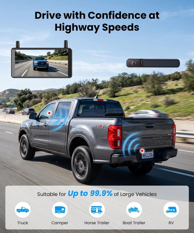 Alt view image 4 of 5 - AUTO-VOX Solar Wireless Backup Camera: 1-Minute No-Drill Installation
