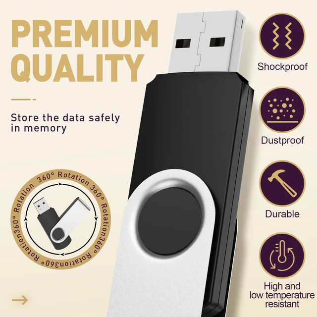Alt view image 5 of 5 - FEBNISCTE Flash-Drive 8 GB 10 Pack 2.0 USB Thumb Drive USB Drive Pack